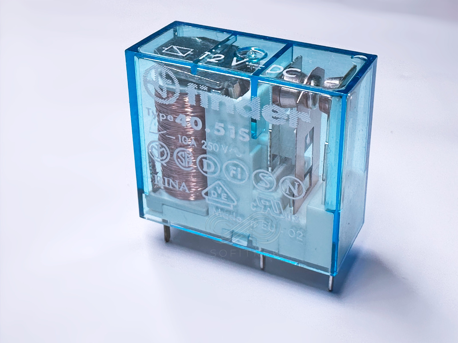 40.51.9.012.0000 Type 40.51S Finder PCB Power Relay 12VDC SPDT 10A 250VAC 5-Pin