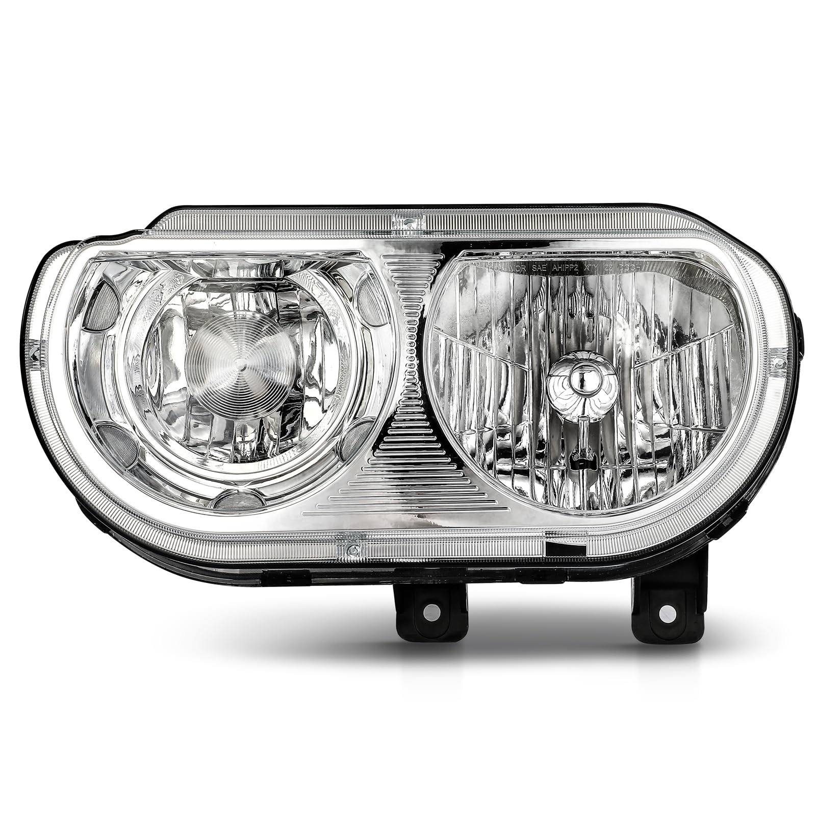 Headlight For 2008-2014 Dodge Challenger Chrome Clear Pair 5028776AA 5028777AA