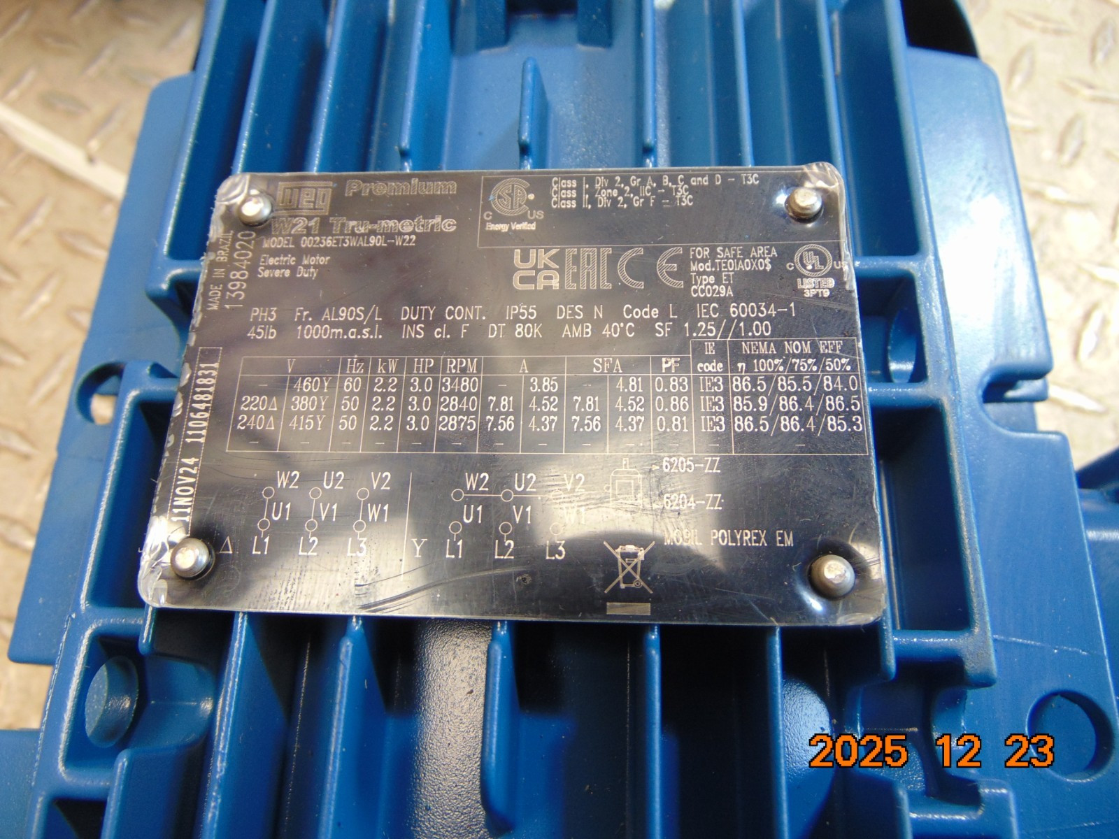 WEG 00236ET3WAL90L