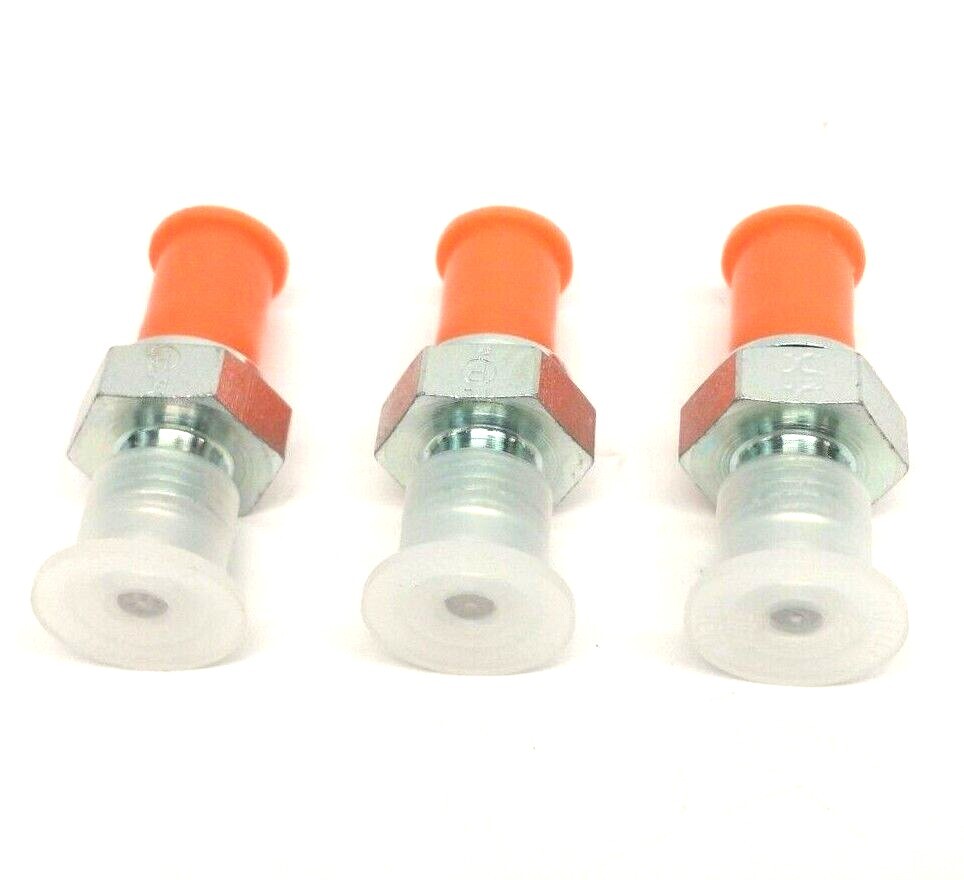 Parker 4F4OMXS 37 Degree Flare JIC Tube Fitting 1/8″-28BSPP 7/16″-20UNF LOT OF 3
