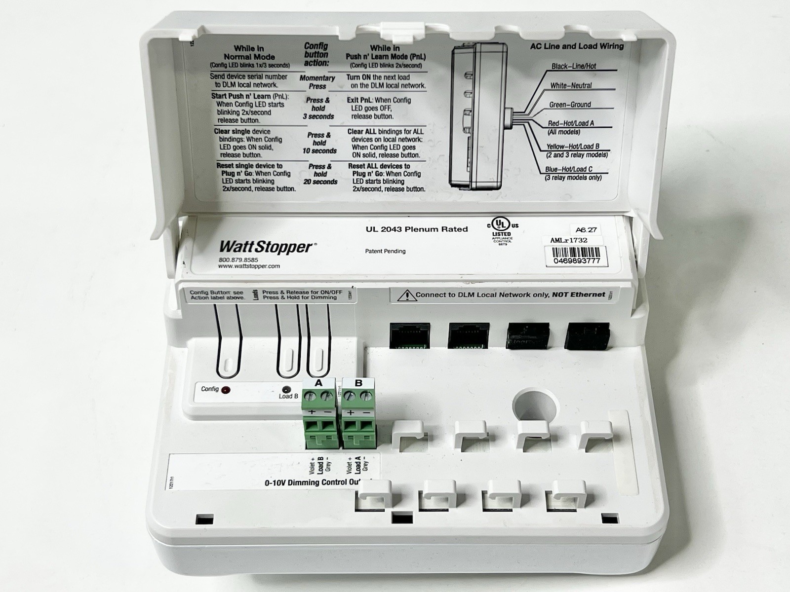 Wattstopper LMRC-212 v2 Digital Dual Relay Room Controller 120-277V DLM Network