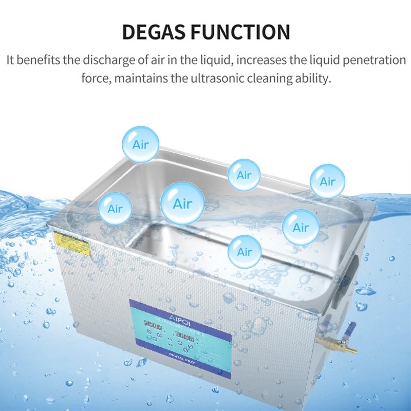 AIPOI 30L Ultrasonic Cleaner Cleaning Equipment Liter Industry Heated W/ Timer