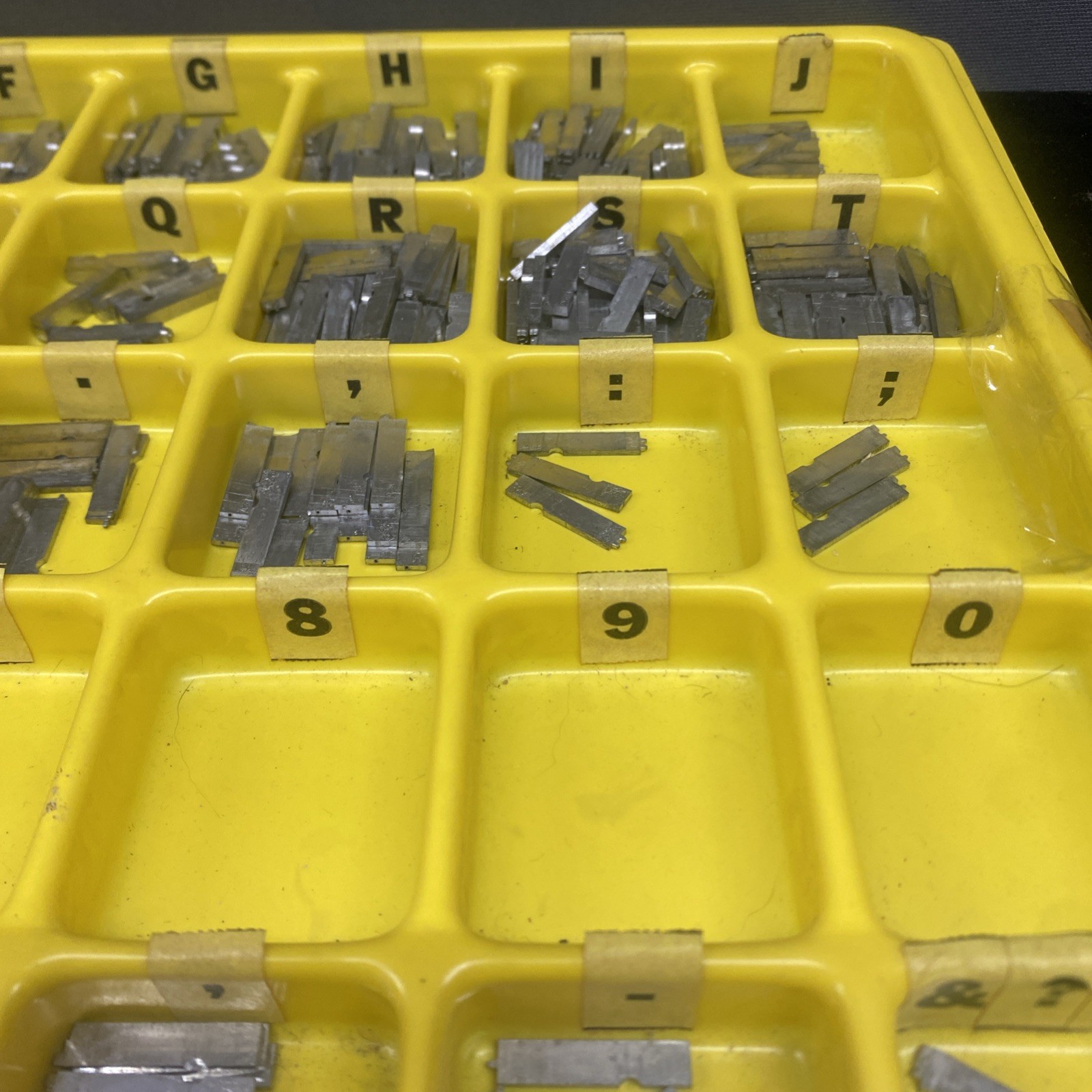 Warner Rubber Stamping Matrices 14S Large Lot 3.75 Lbs Lower Case