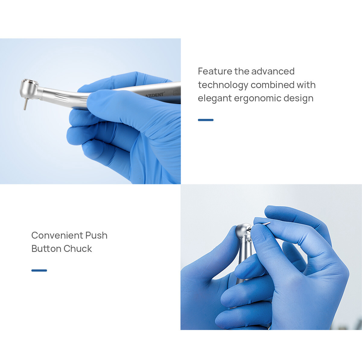 Dental E-generator LED High Speed Handpiece Air Turbine 4Holes 3 Water Spray