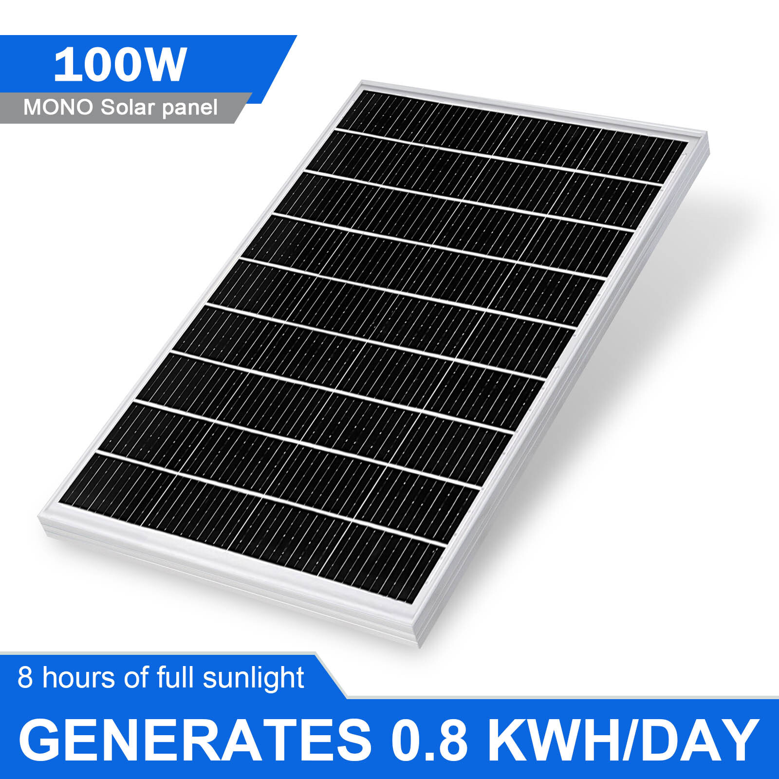 100 Watt 12V 23% High Efficiency Mono Solar Panel PV Module for Marine Caravan