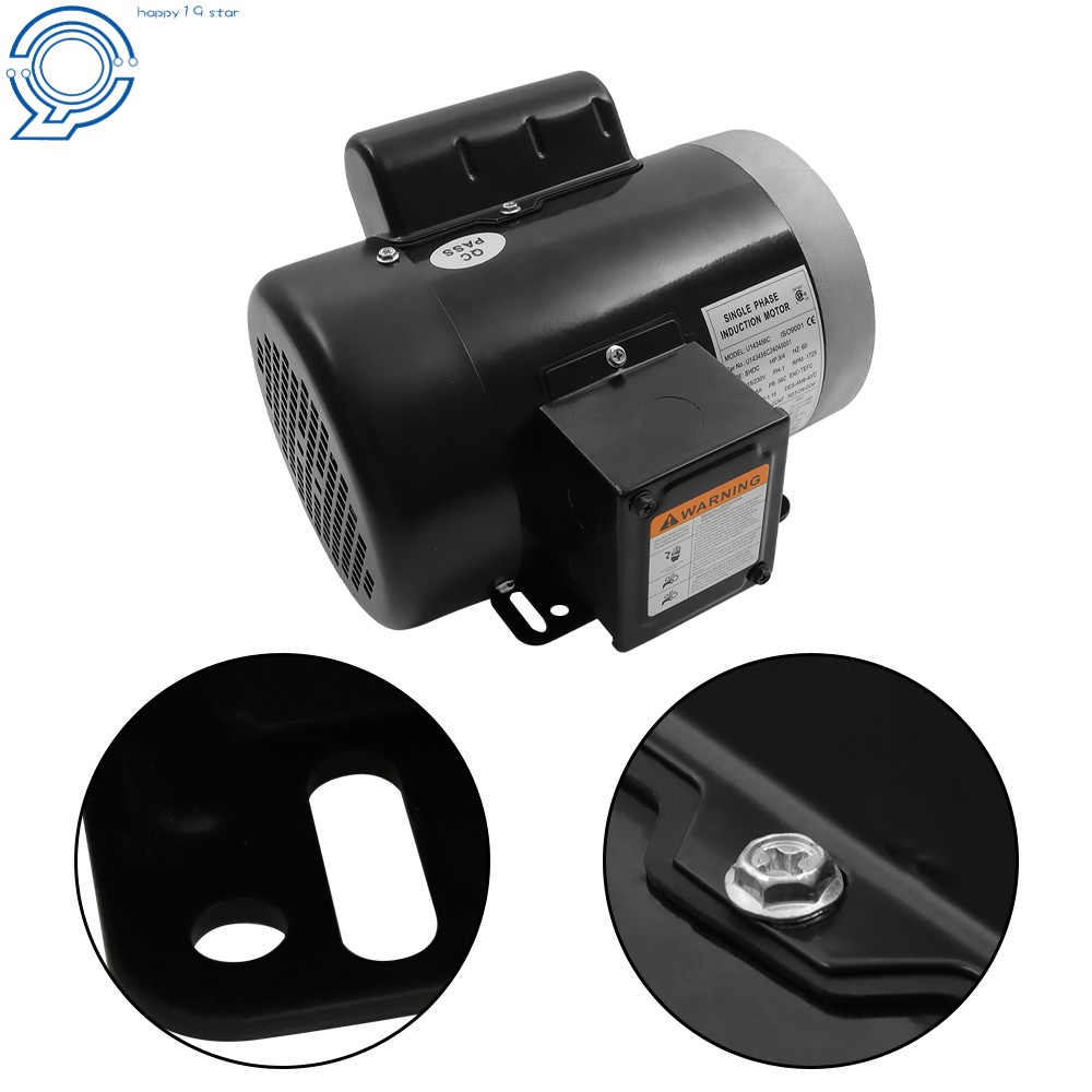 115V/230V 3/4 HP Electric Motor Single Phase 1725 rpm 5/8» shaft 56C Frame