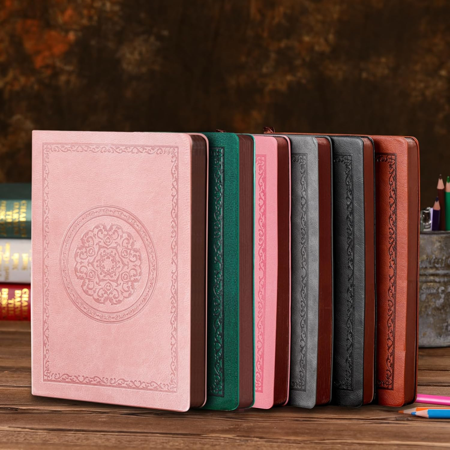2026 Leather Vintage Journal Notebook,300 Pages,Leather Softcover Lined Journal