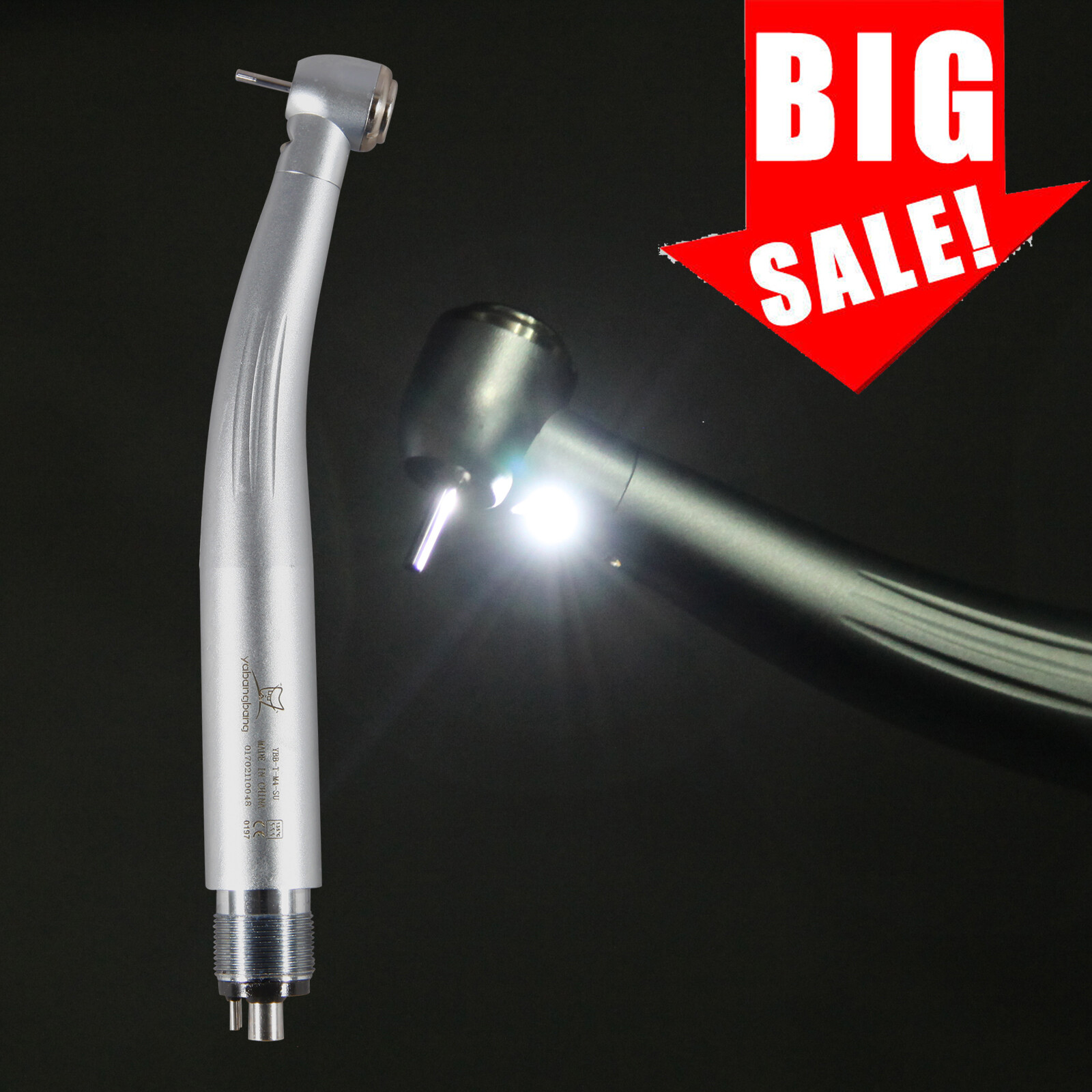 Dental LED Turbine Self-Power High Speed Handpiece 4 Hole fit NSK