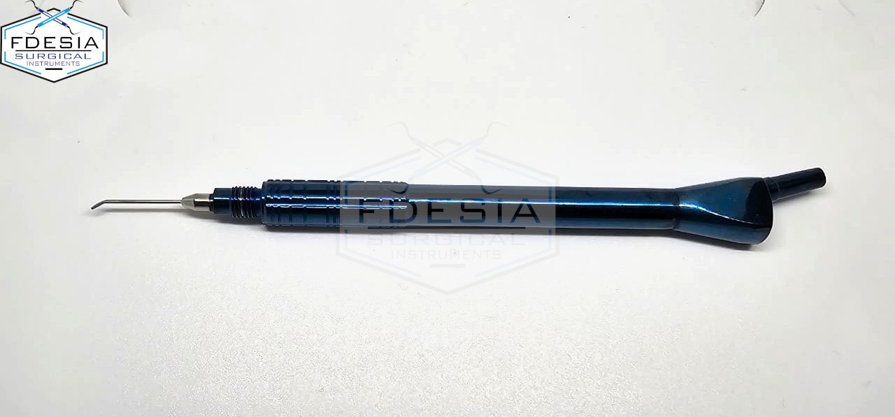 Titanium Ophthalmic I/A Handpiece Cannula Coaxial Curved 21G