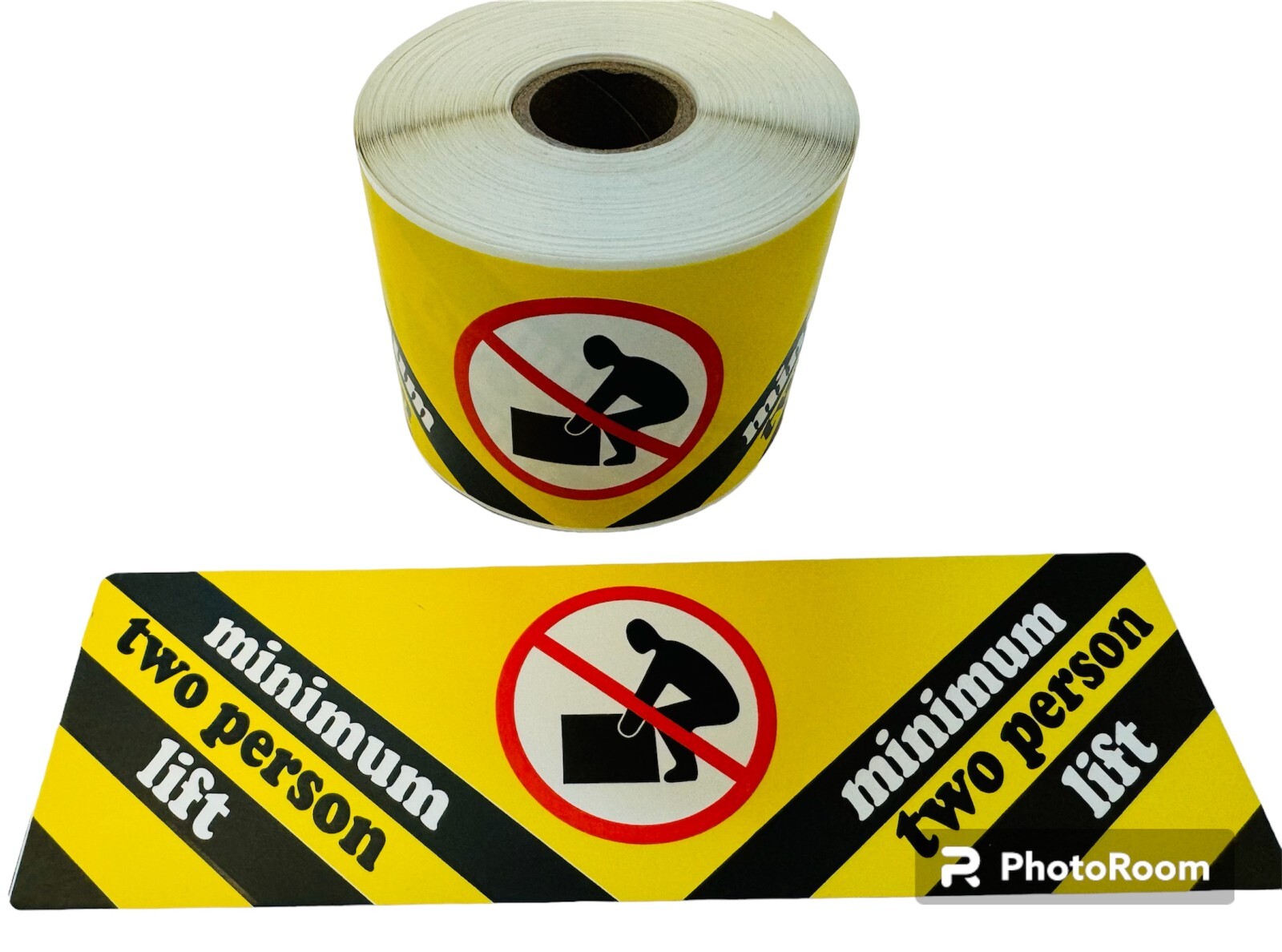 Heavy Lift Two Person Mimimum 2.5″ X 8″ Shipping Adhesive Labels 250 per roll