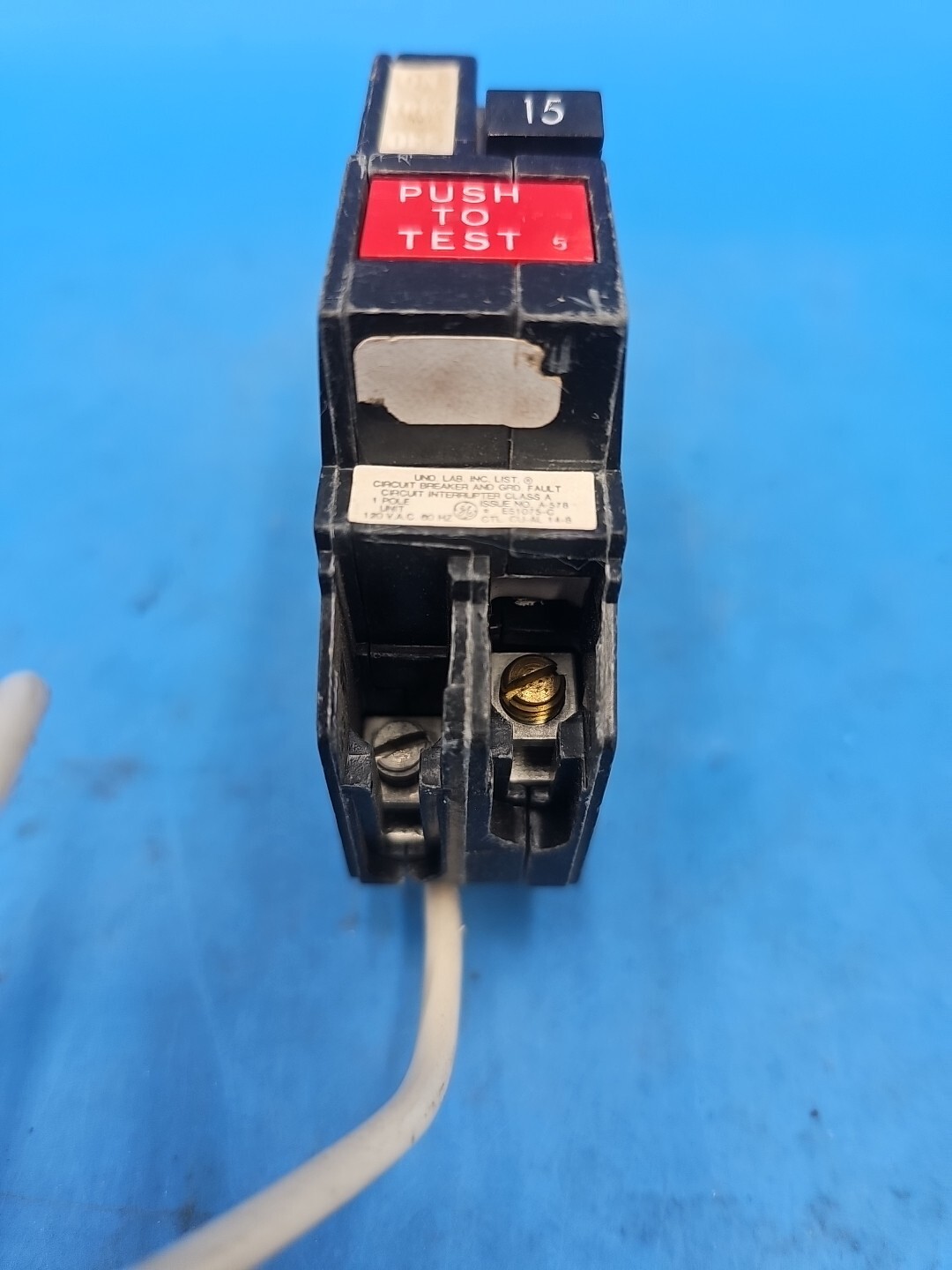 GE General Electric THQL1115GF 1 Pole 15 Amp Ground Fault Circuit Breaker