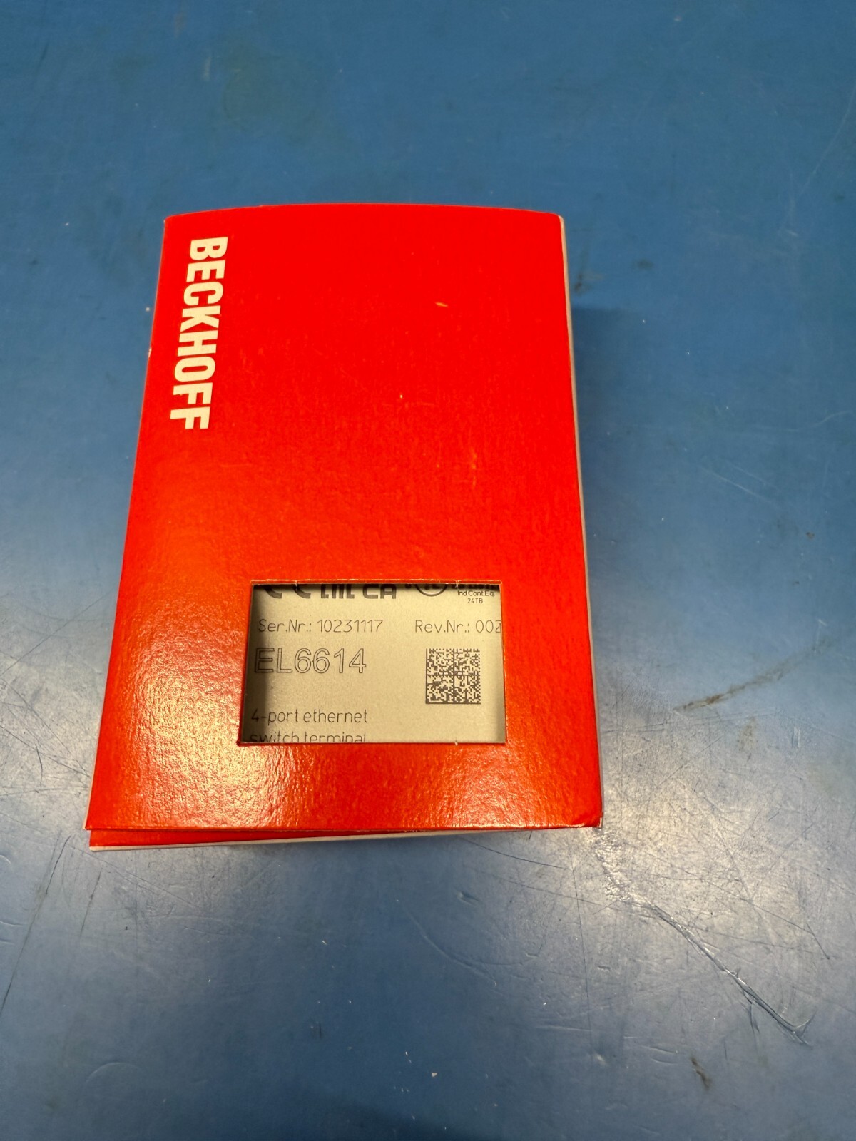 NEW Beckhoff EL6614 4-Port Ethernet Switch Terminal.