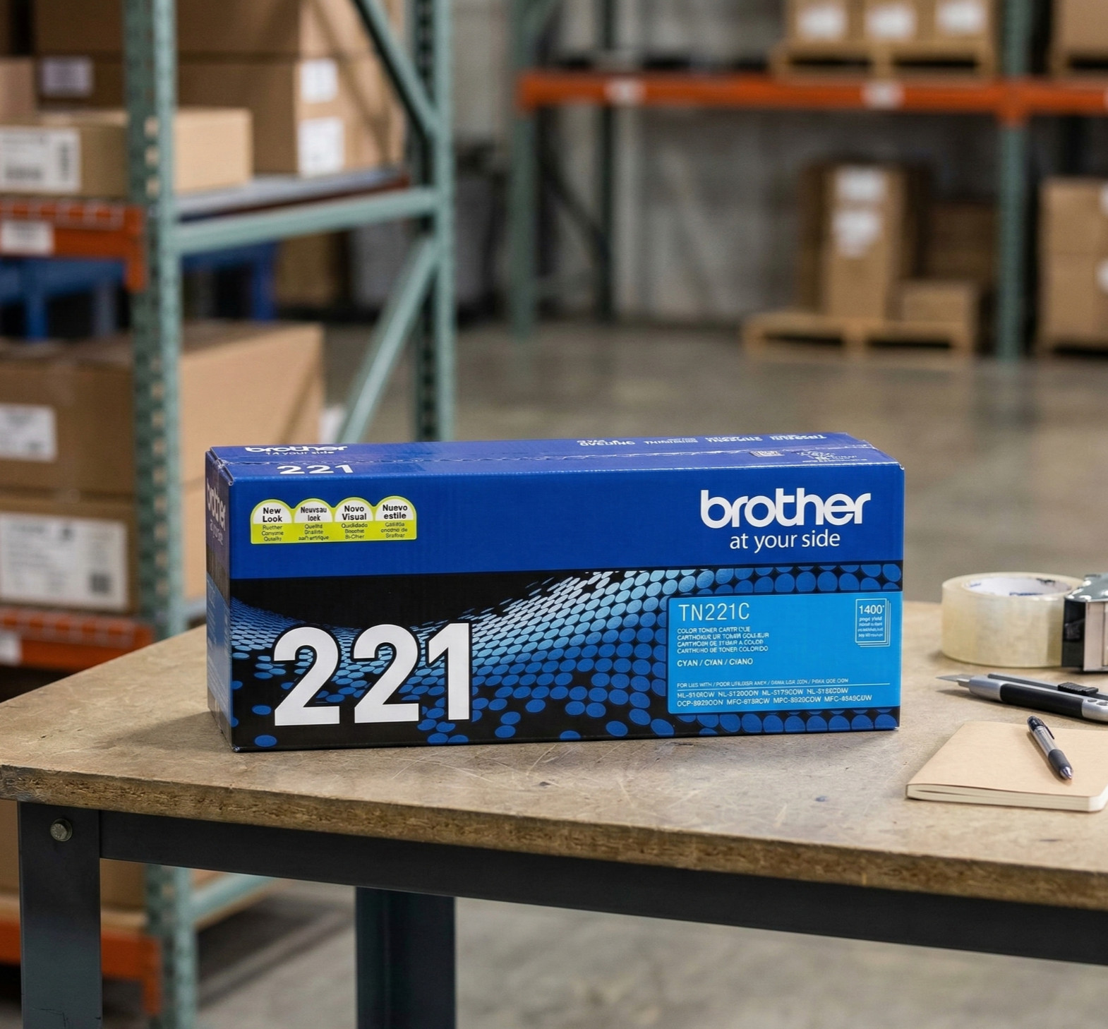 Brother TN221 Cartridge | 4 Pack (Black, Cyan, Magenta, Yellow)