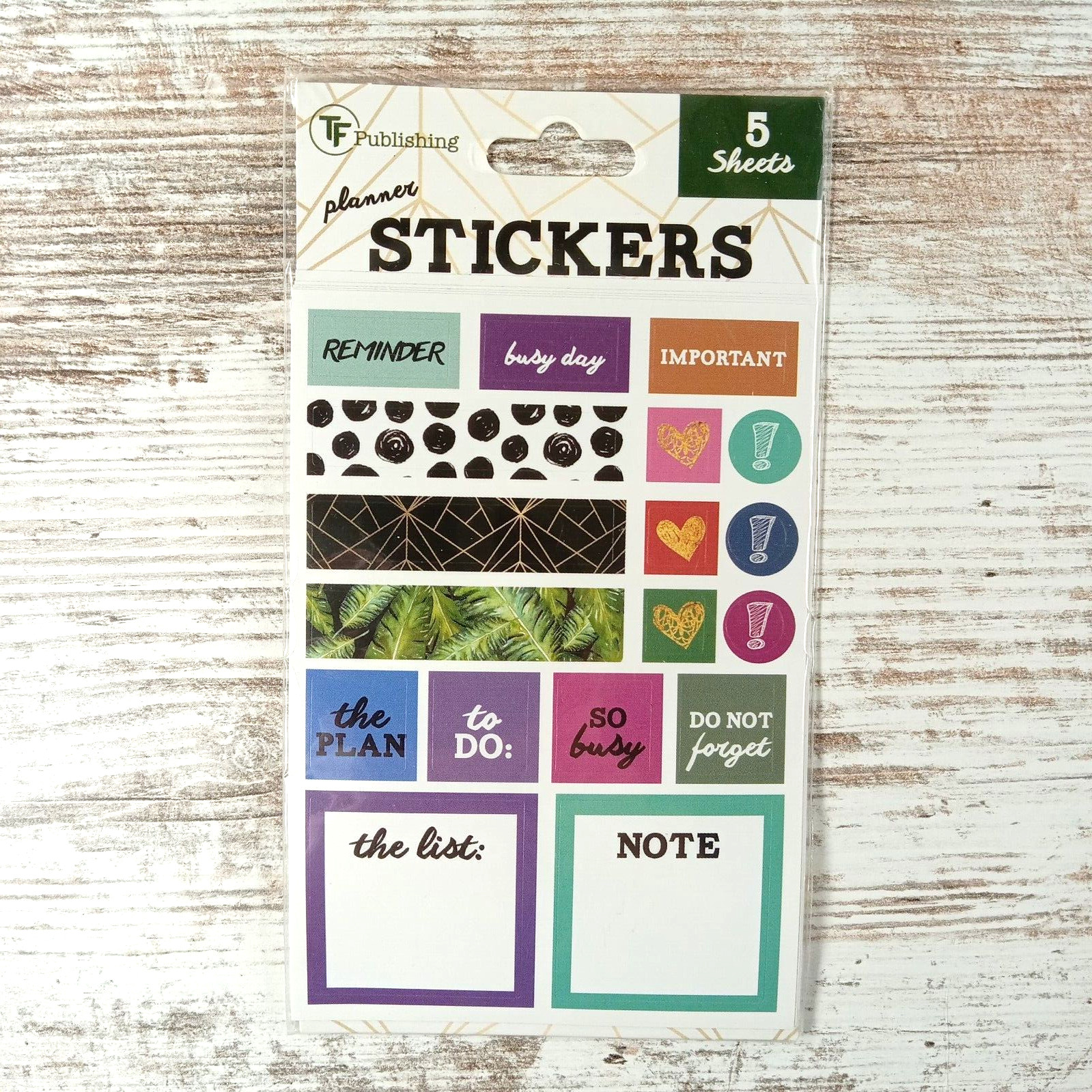 TF Publishing Planner Stickers, 5 Sheets 99-2012