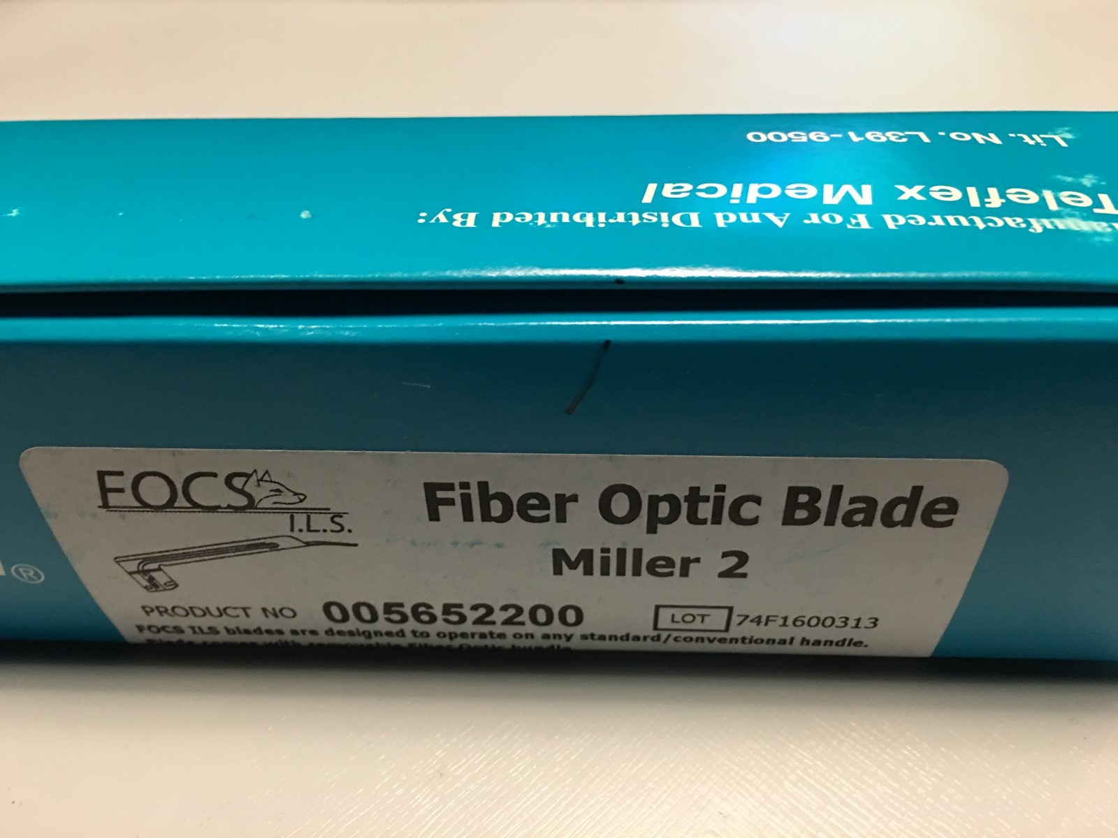 Teleflex RUSCH Laryngoscope Blade Miller 2 Fiber-Optic FOCS #005652200