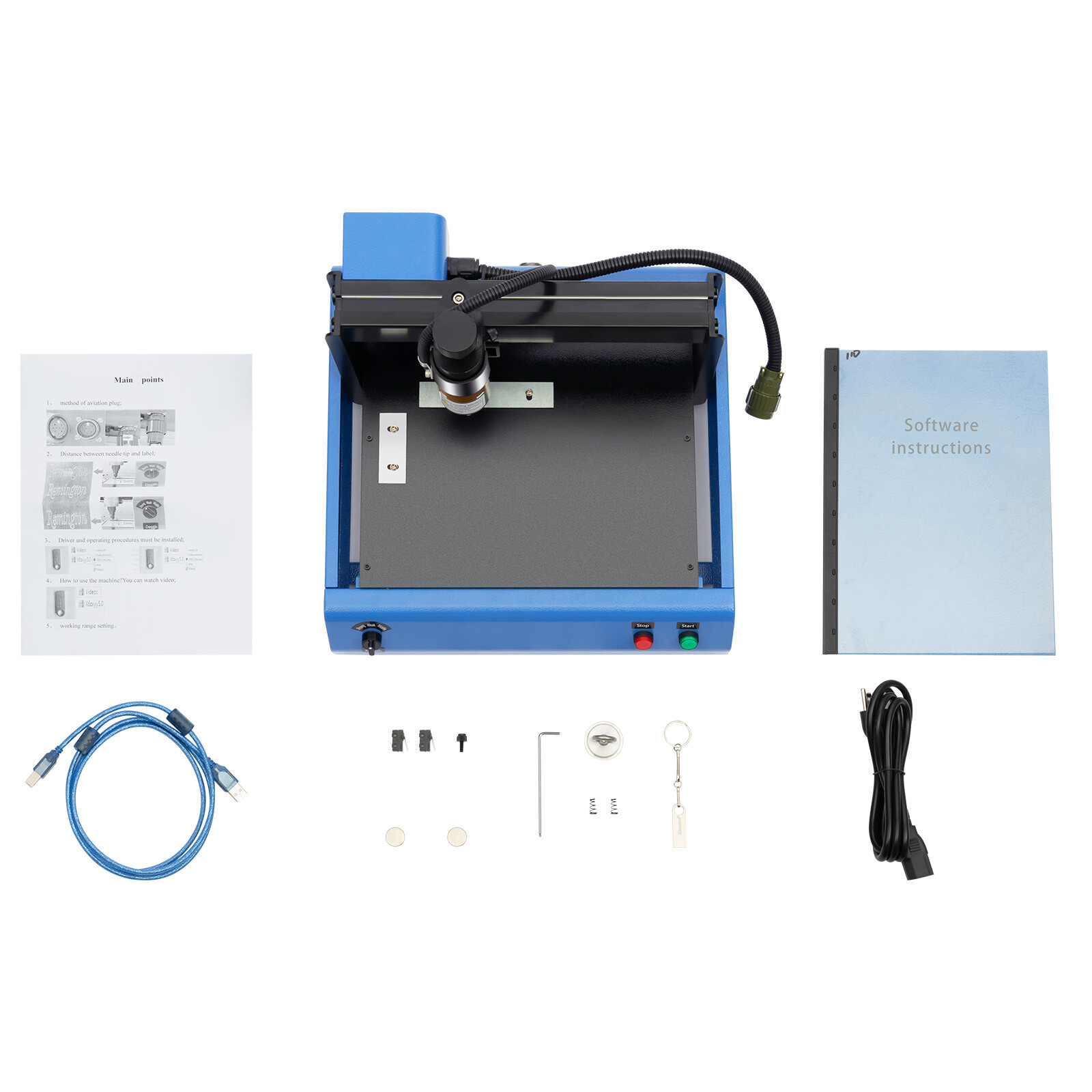 110V Electric Metal Marking Machine Dot Peen 200x150mm For Number Letter Label