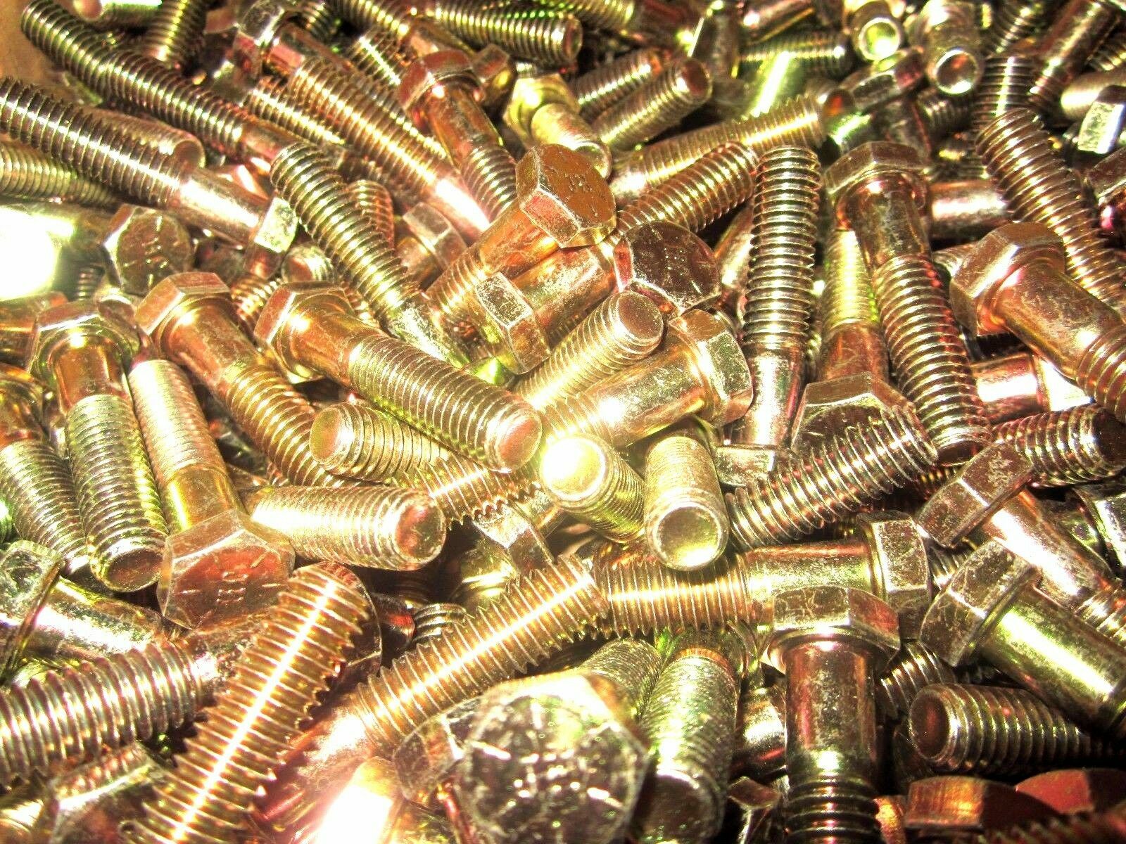 7/16-14 X 2 Hex Head Cap Screws Grade 8 Zinc Yellow 450 Pieces