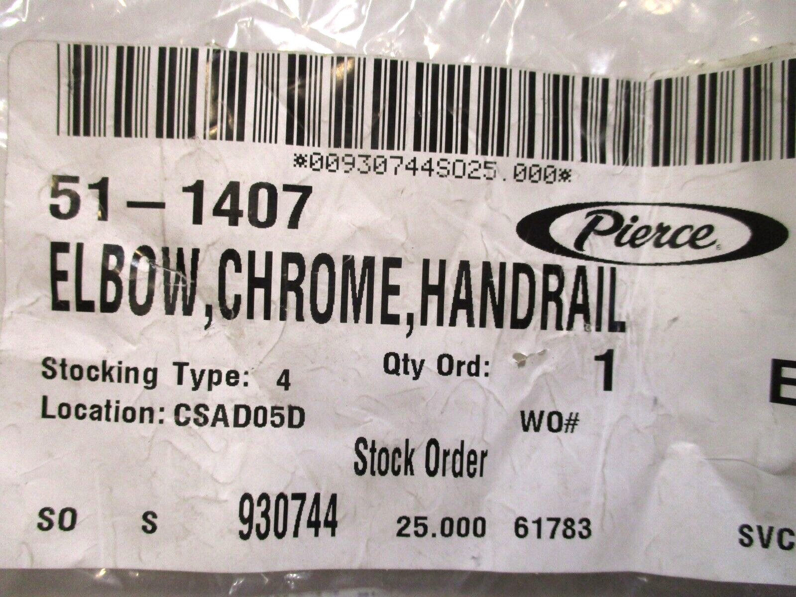 Pierce 51-1407 Chrome Handrail Elbow for 1-1/4″ Hand Grab Rail