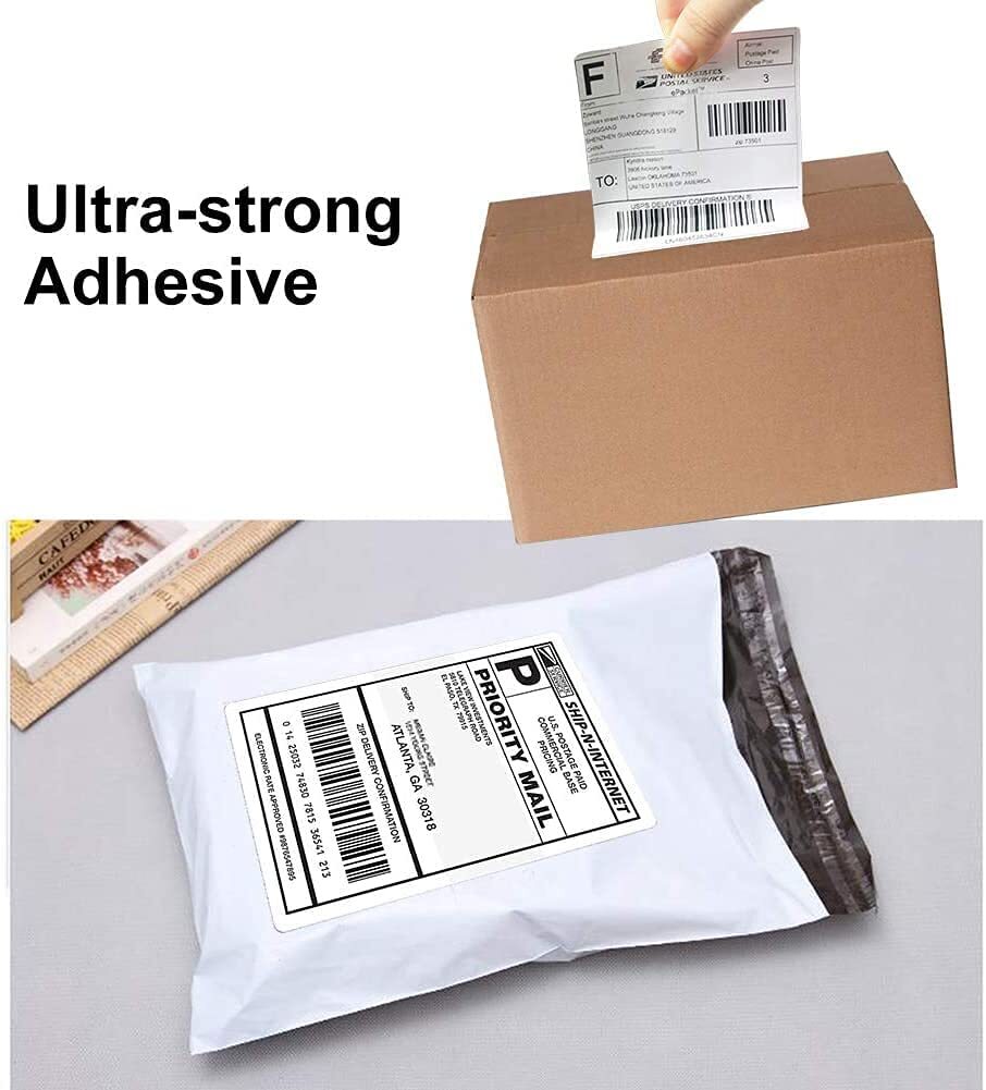 1000 4×6 Fanfold Direct Thermal Shipping Labels for Zebra, Rollo, MUNBYN Printer