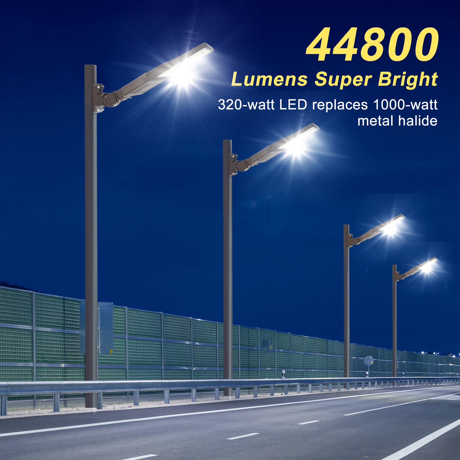 320W Dusk To Dawn LED Parking Lot Lights Outdoor Street Shoebox Area Flood Light