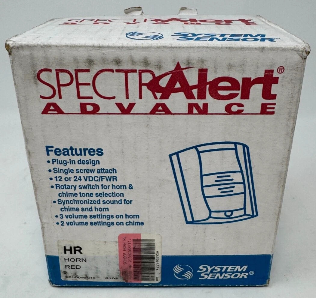SYSTEM SENSOR SPECTRALERT ADVANCE HR HORN RED NEW