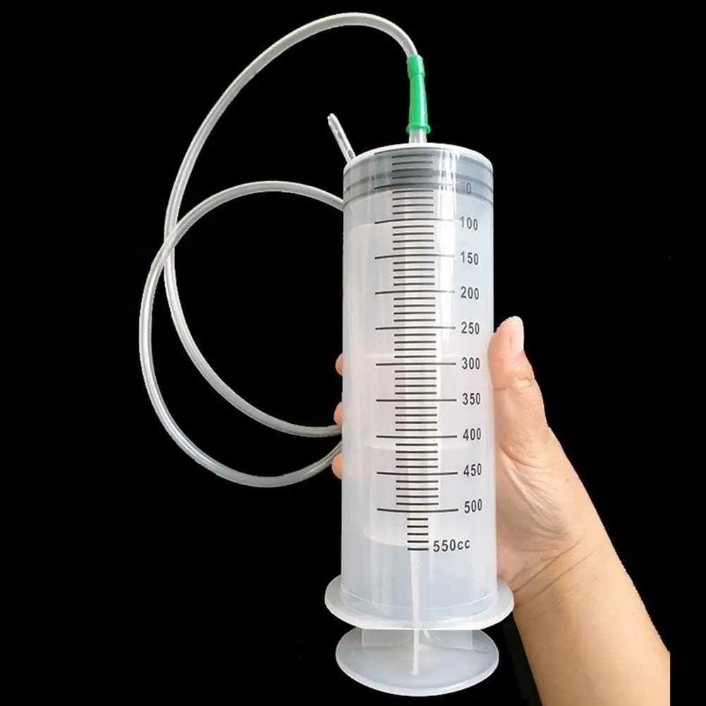 100ml/300ml/550ml Large Capacity Syringe Reusable Pump Measuring With 1m Tube