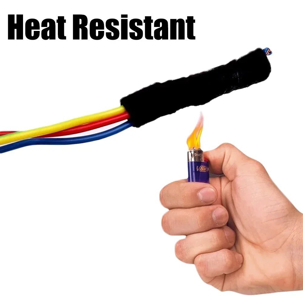 15M Heat-Resistant Flame Retardant Cloth Electrical Tape Car Wiring Loom 3-Pcs