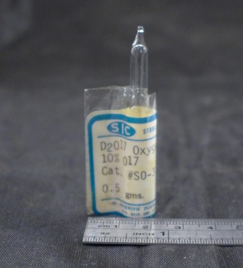 STOHLER ISOTOPE D217O Deuterium Oxide, 10% O-17 (99.9 atom% D) 0.5g ampule #SO-3