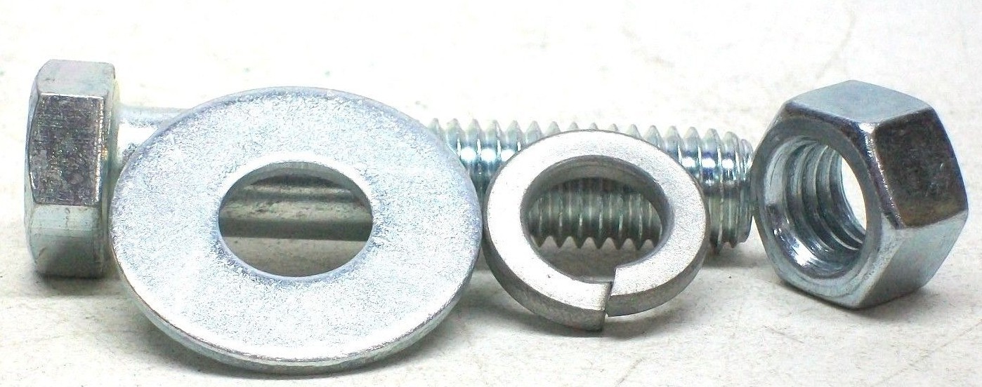 Lot of 12 1/2-13 x 2-1/2″ Hex Head Cap Screws Zinc Grade 5 w/ Nuts & Washers