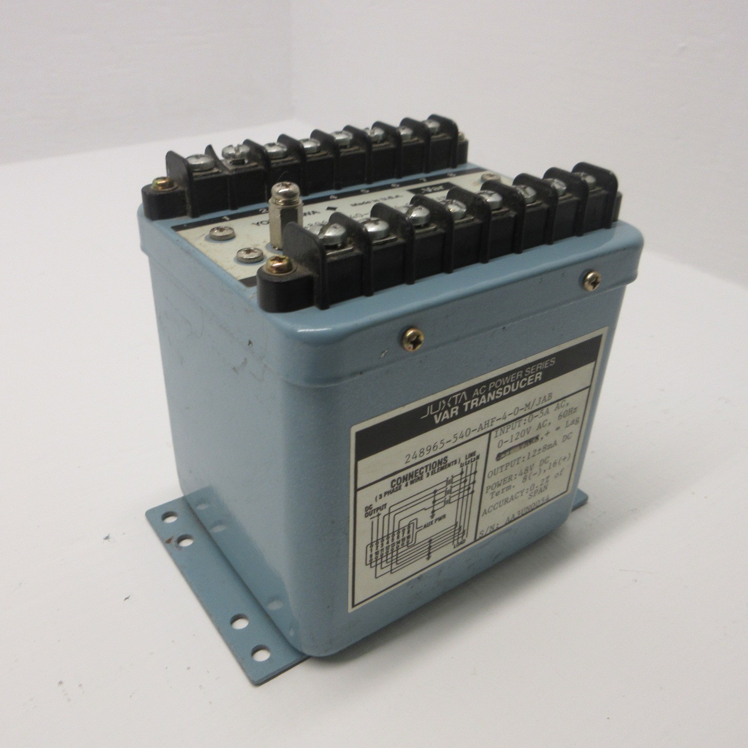 Yokogawa 248965-540-AHF-4-0-M/JAB Juxta AC Power Series Var Transducer 120V 831V