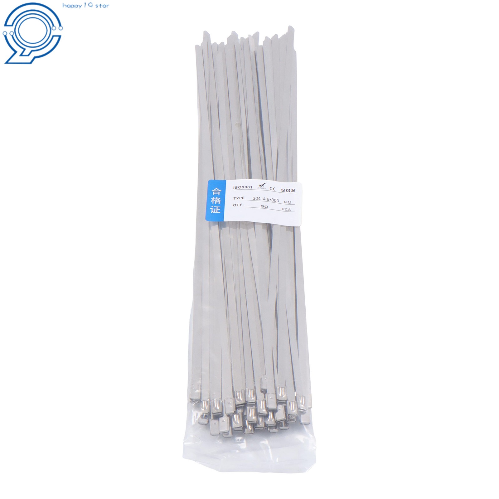 Stainless Steel Cable Tie Gun + 200PC Metal Zip Ties 11.8″ -20°F to +180°F