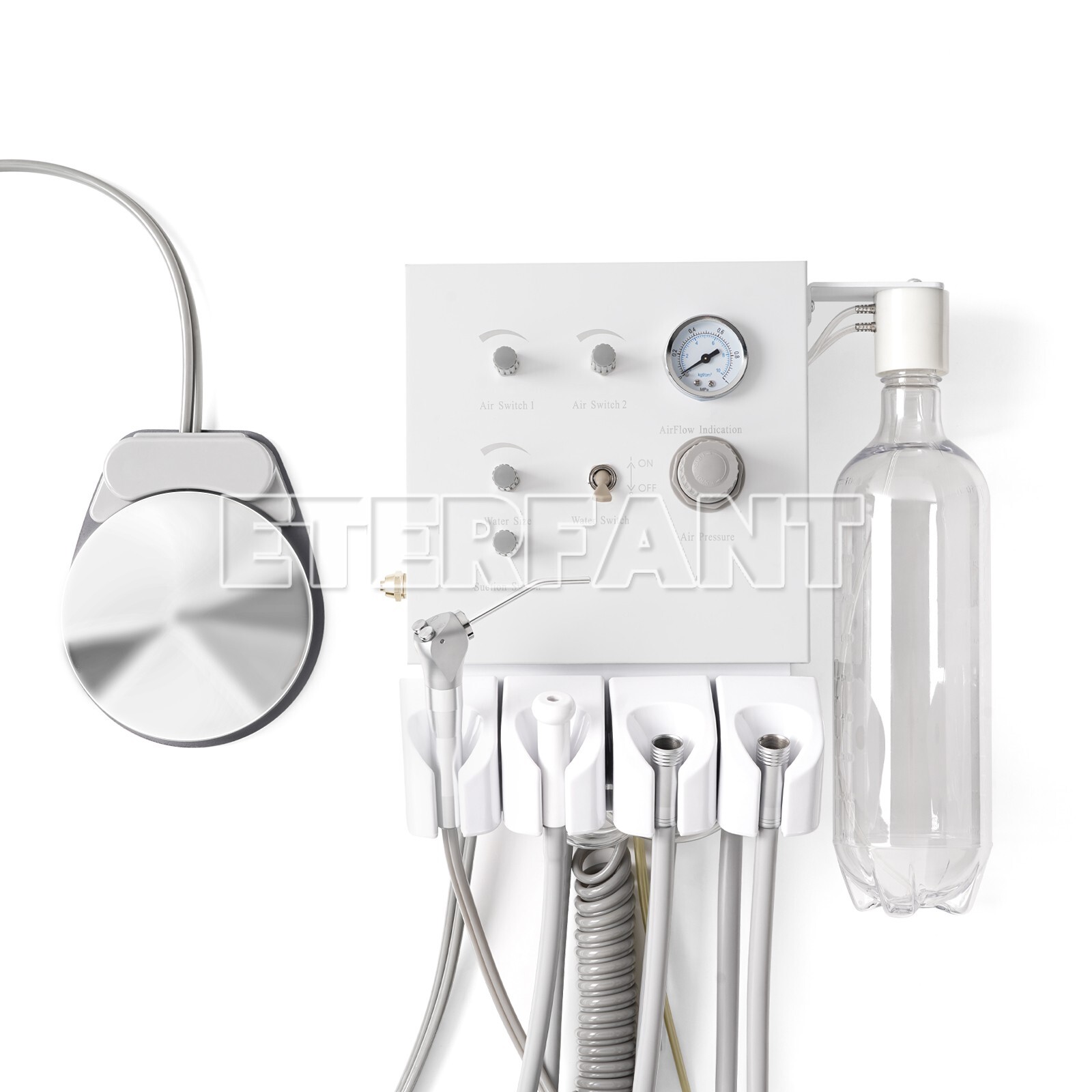 Portable Dental Turbine Unit 4 Hole with Weak Suction Work with Air Compressor