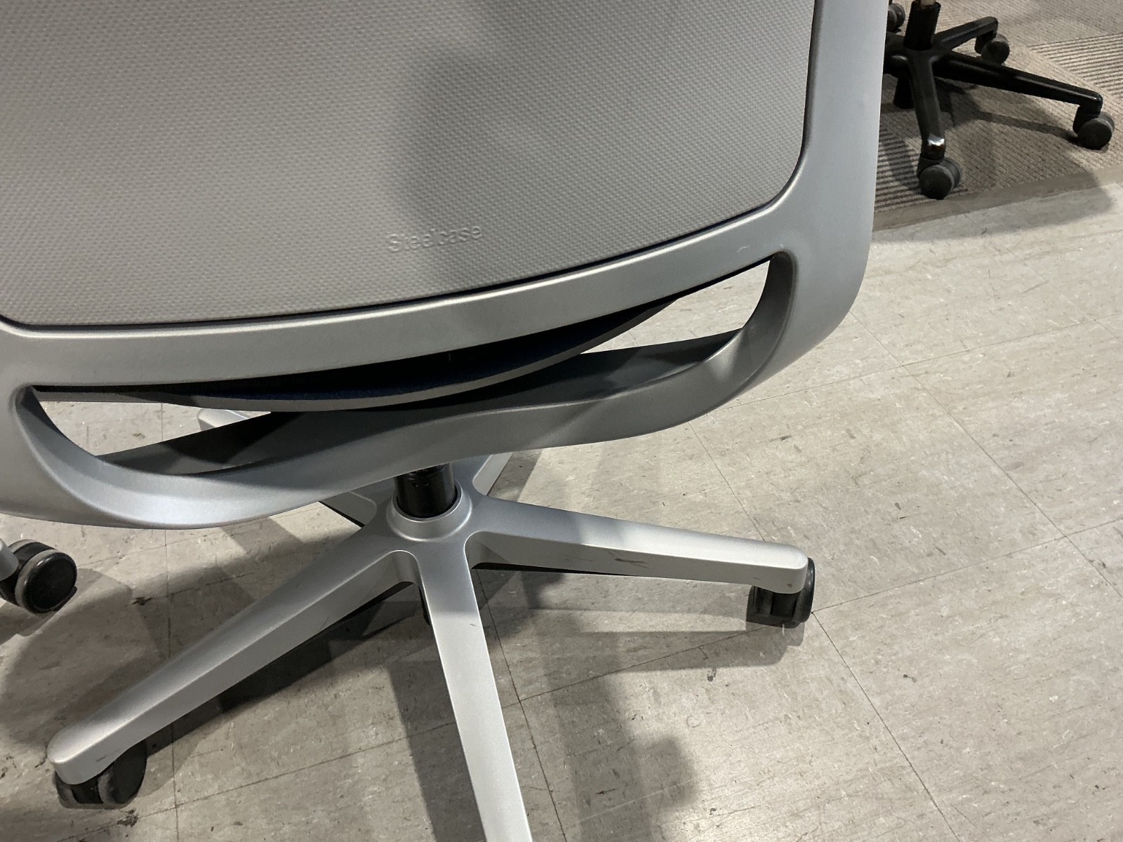 Steelcase Amia Office Chair w/ Blue Fabric and Gray Frame