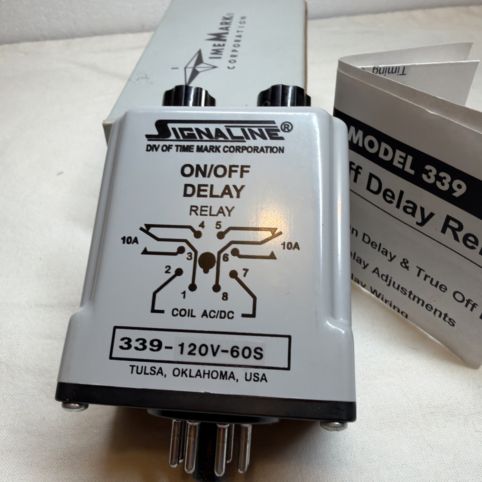 NEW Time Mark Signaline Operate Delay Relay 339-120V-60SEC 120V FREE SHIPPING