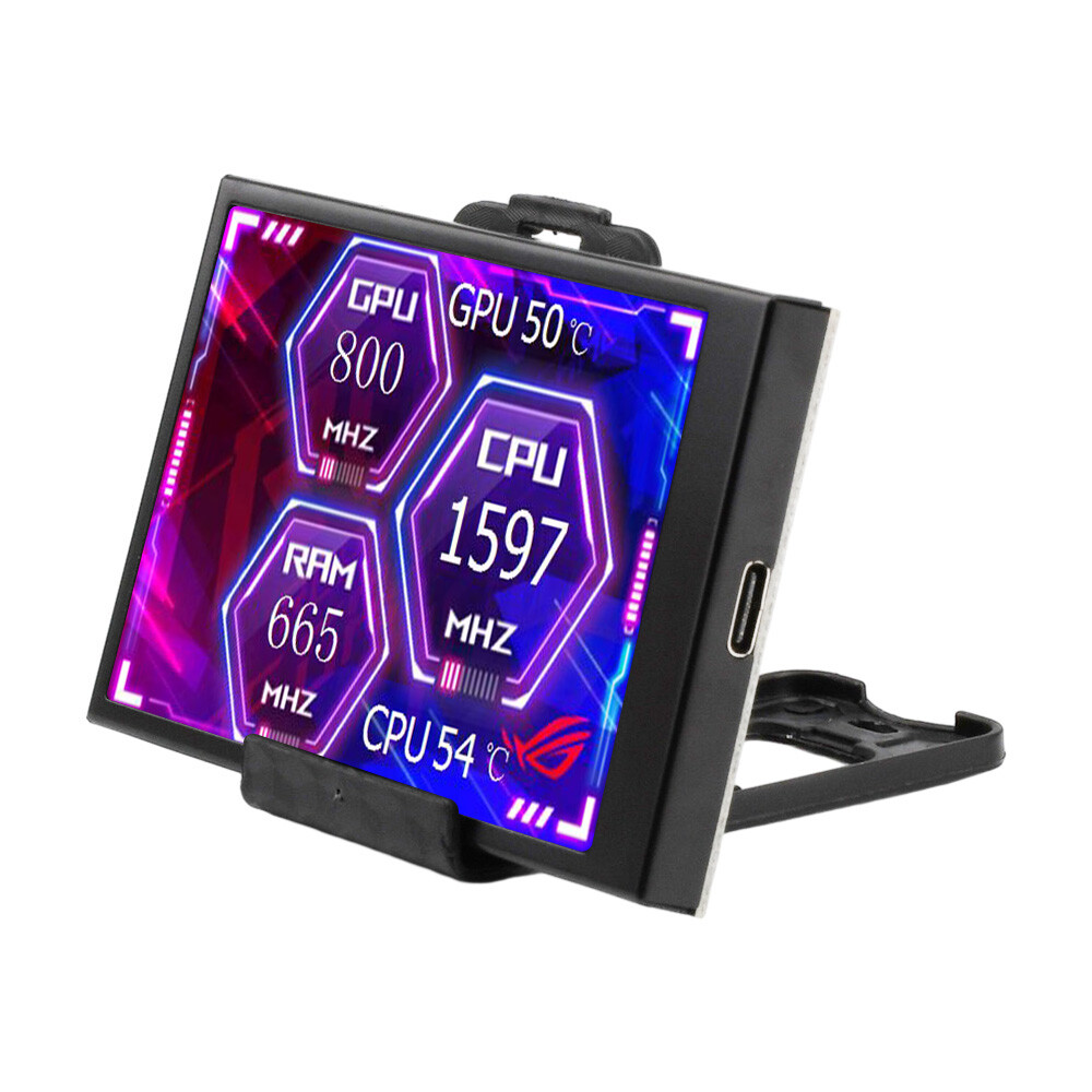3.5 Inch IPS Secondary Screen Computer CPU Display USB LCD Monitor for AIDA64