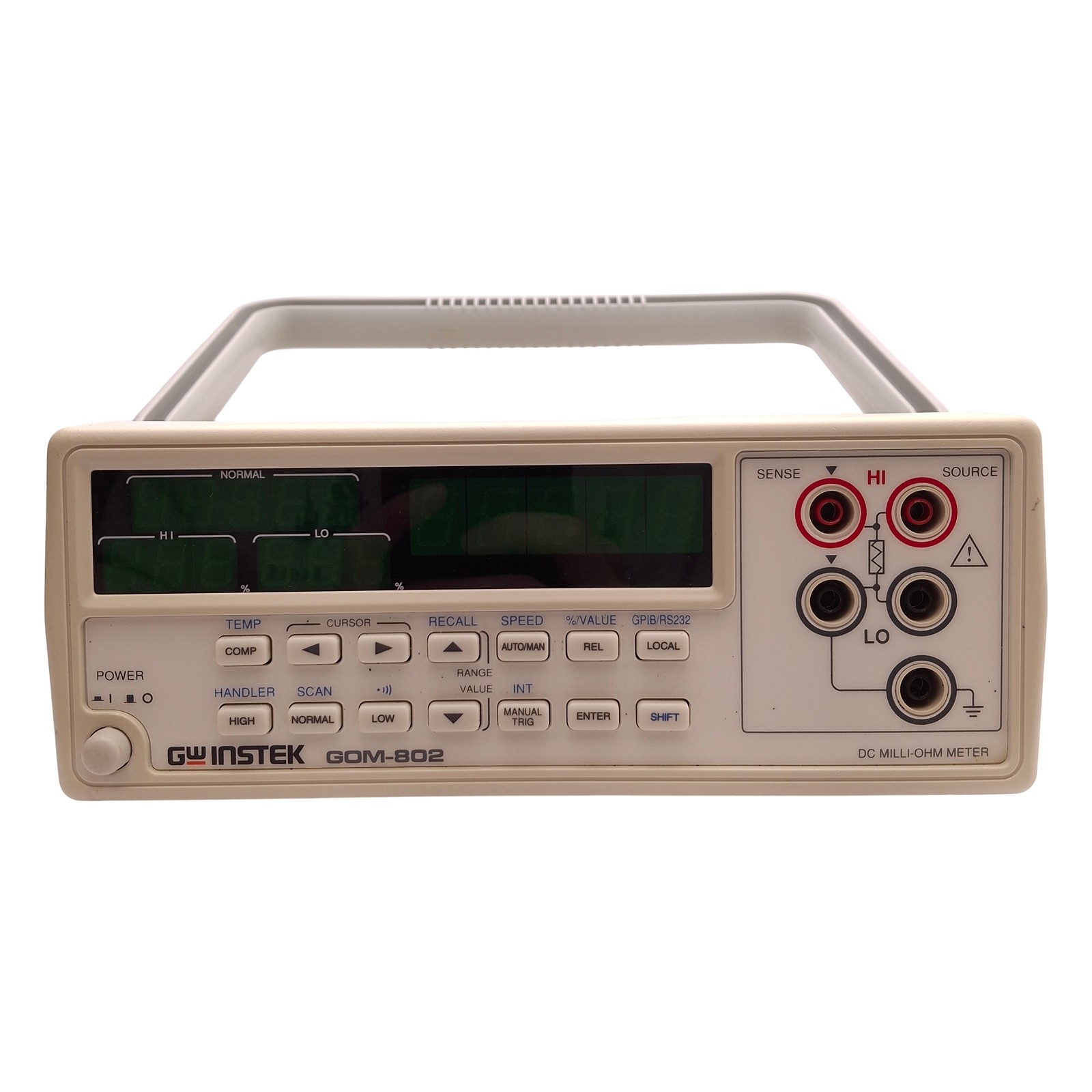 GWinstek GOM-802 D.C. Milli-Ohm Meter 100-230VAC, 27VA Max, 30,000 Counts