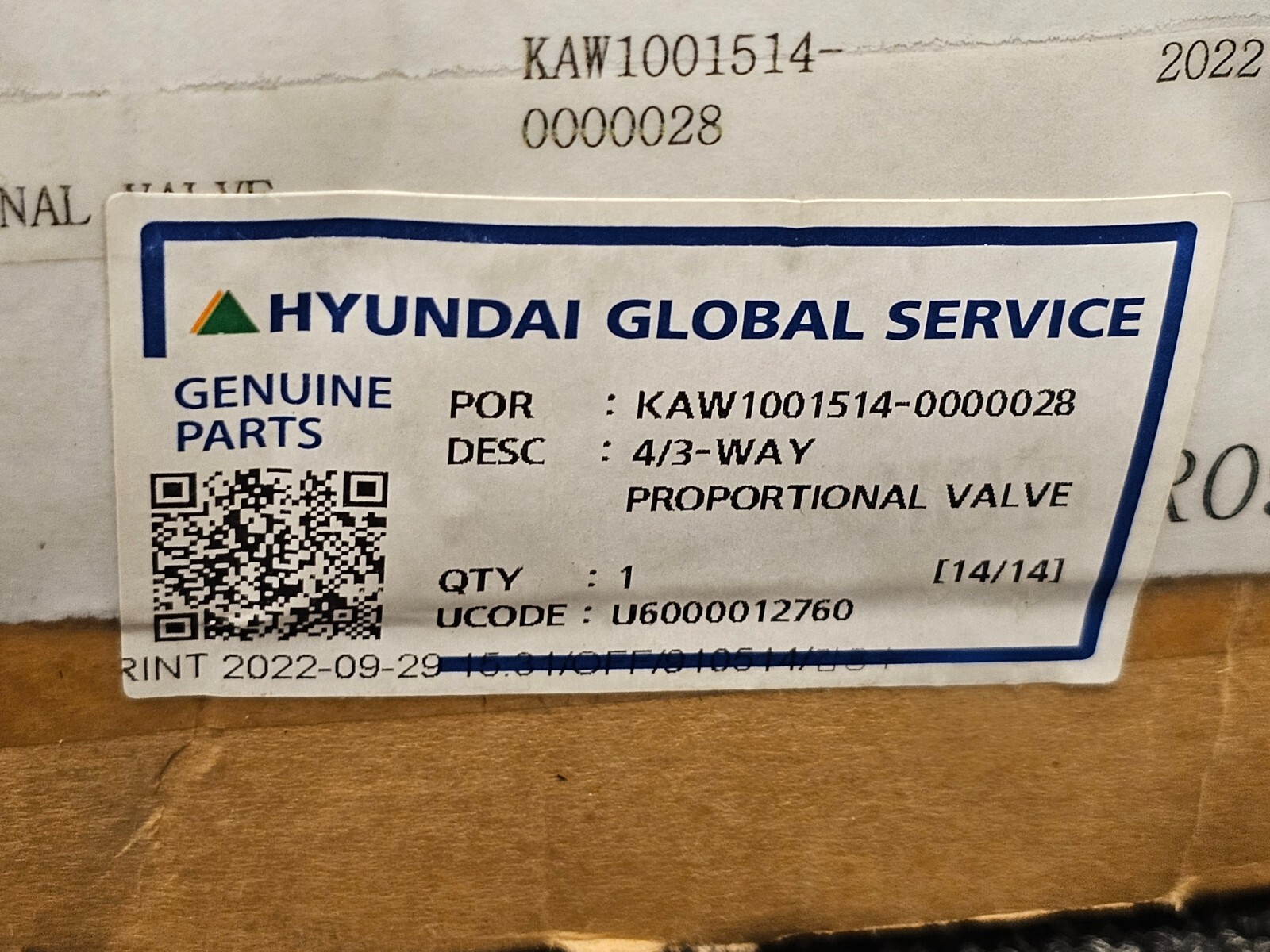 NABTESCO 4/3-Way Proportional Valve NFSV-01-25/NFSV-01-40 KAW1001514-0000028