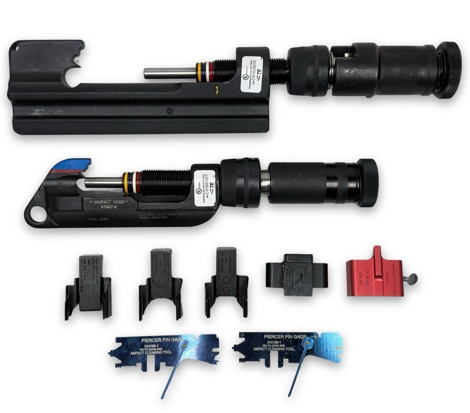 TE Connectivity AMPACT Power Connector Tools 69611 69437 w/ Heads, Accessories