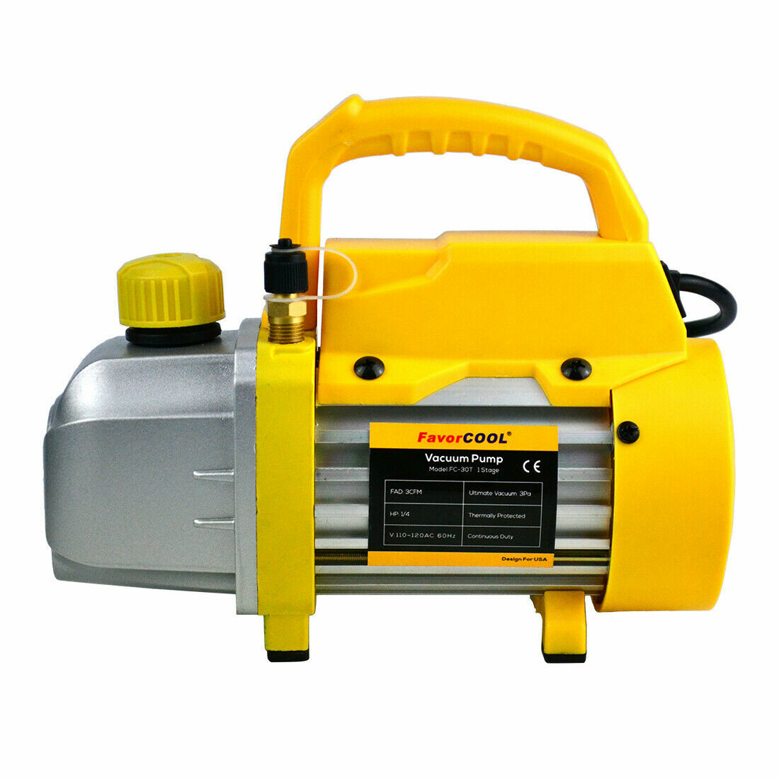 FAVORCOOL FC-30T 3CFM 1/4HP Vacuum Pump for HVAC Car A/C Charge R410A R134A R22