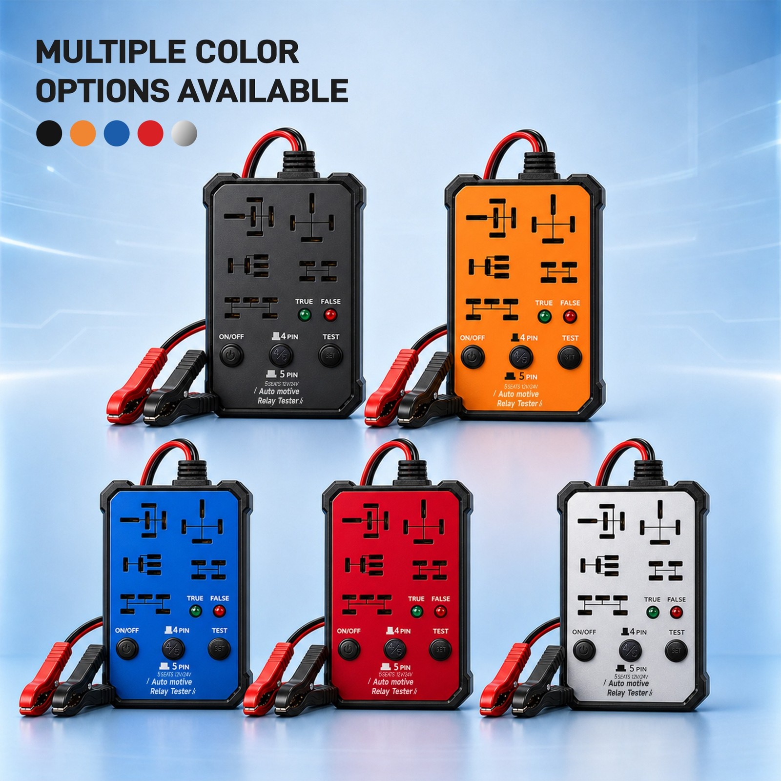 2026 Upgraded Relay Tester 12V 24V 4/5 Pin Car Diagnostic Tool LED Indicator