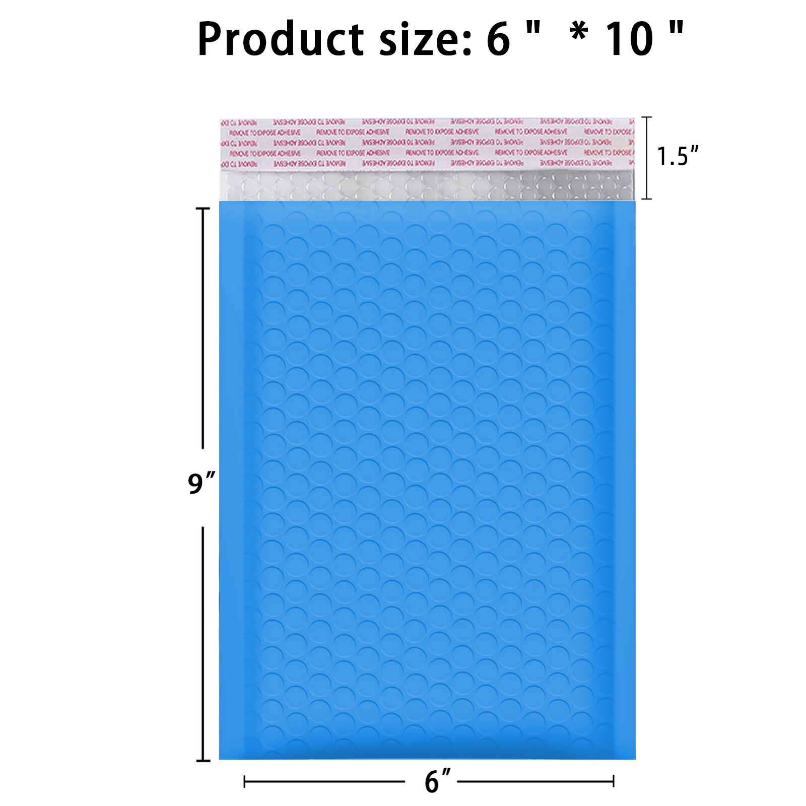 #0 6×10 6×9 Poly Bubble Mailers Padded Envelopes Shipping Bags Light Blue 5-1000