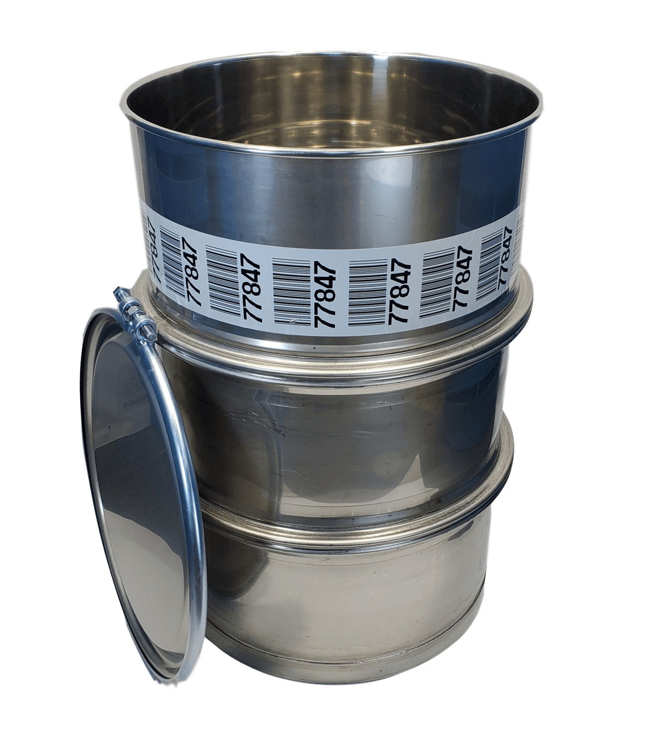 Used 55 gallon Stainless Steel Barrel Drum Open Top 316 Sanitary #1
