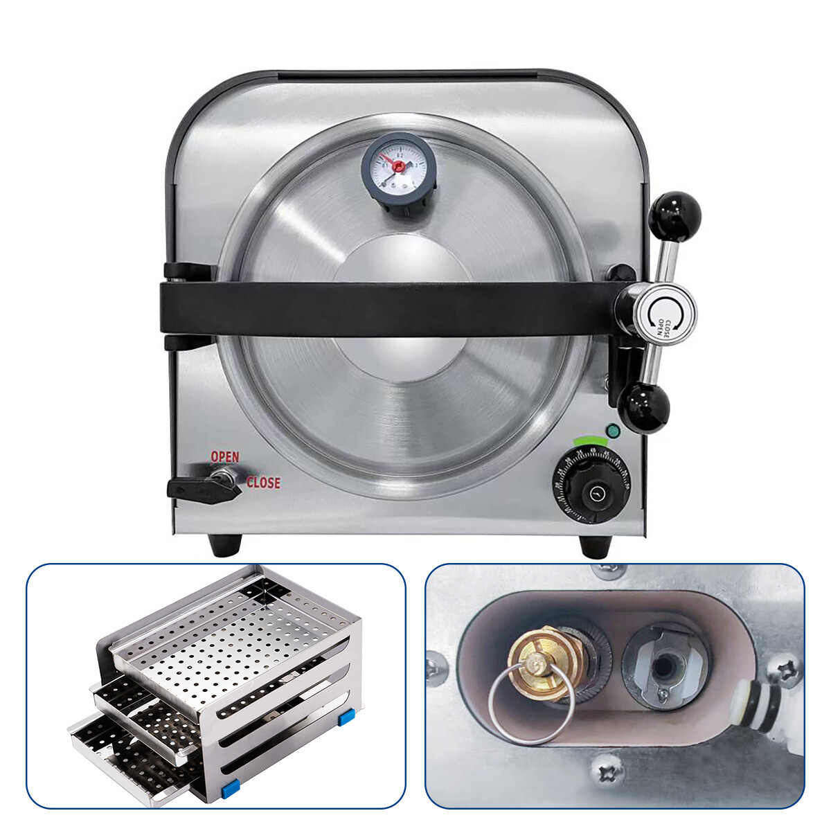 14L/18L Esterilizador Dental Autoclave de Vapor Médica Esterilizacion Equipo