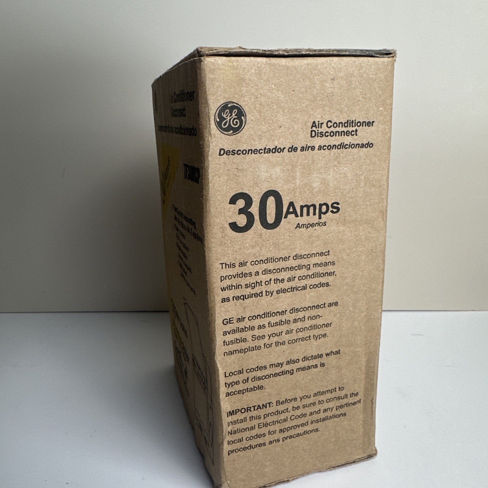 GE TF30RCP 240V 30A AC Disconnect Safety Switch – Gray