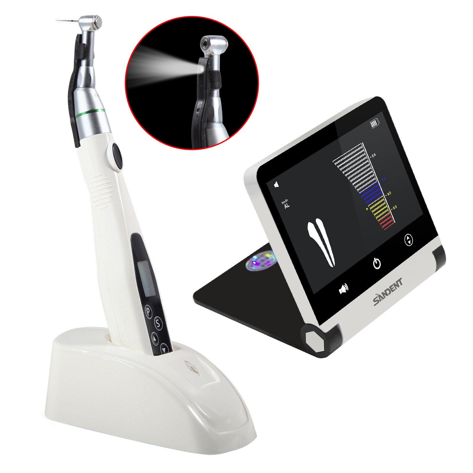 Dental Cordless LED Endo Motor 16:1 Contra Angle / LCD Apex Locator SANDENT OR