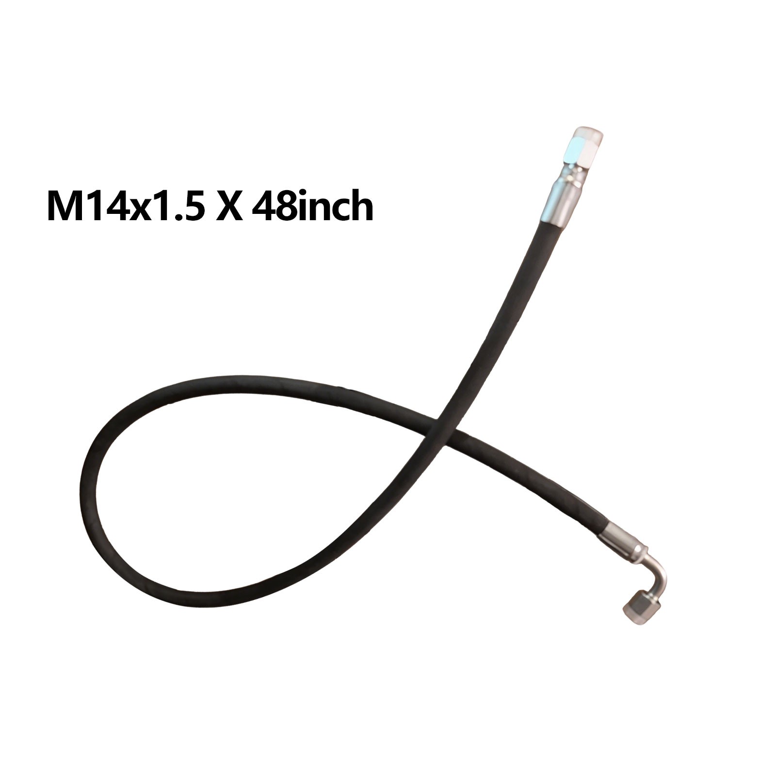 Agt Miva Chinese Mini Excavator Hydraulic Hose M14x1.5 X 60″ One End 90° One Str