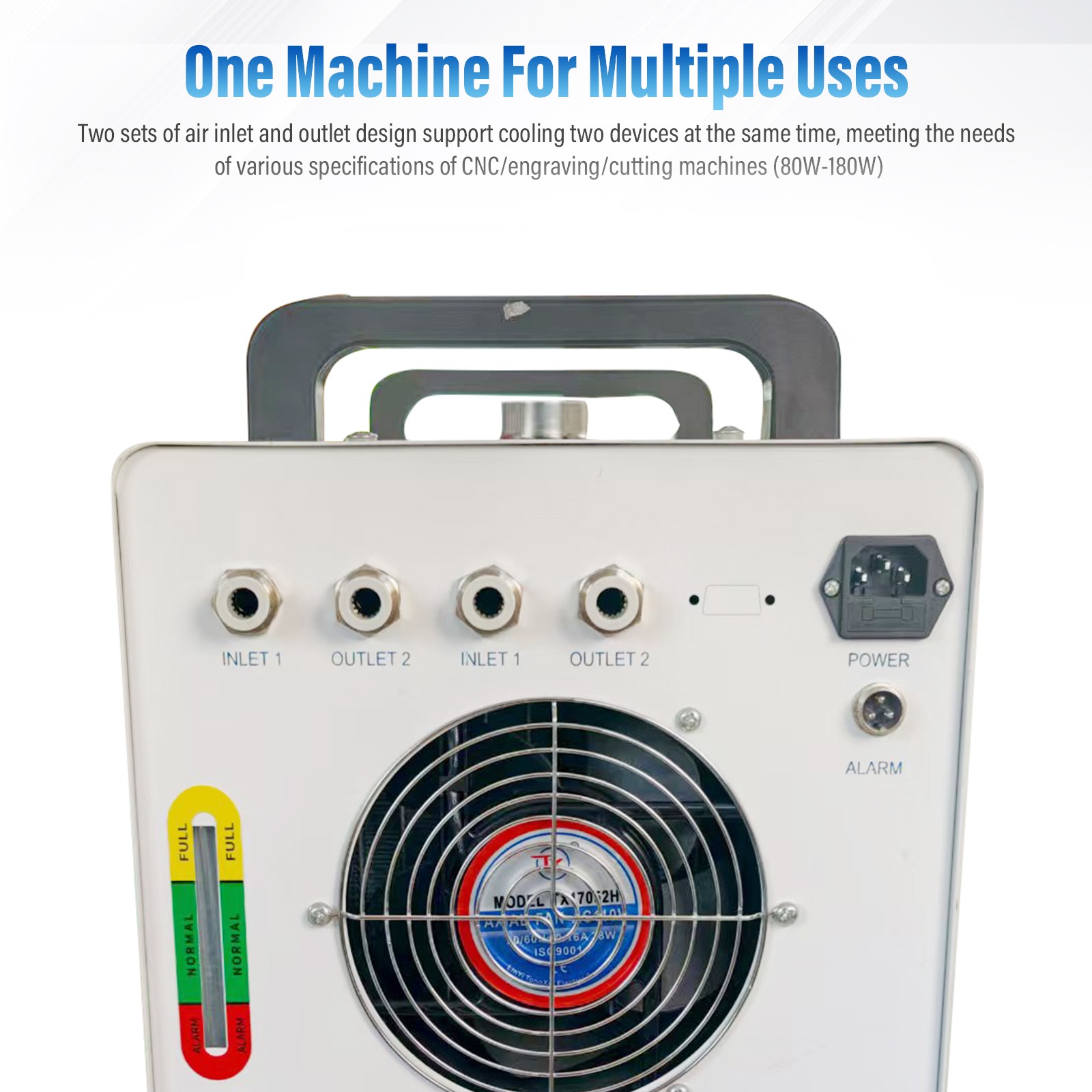 7L CW-5202 Industrial Water Chiller for 80-180W CO2 Laser Engraver Cutter