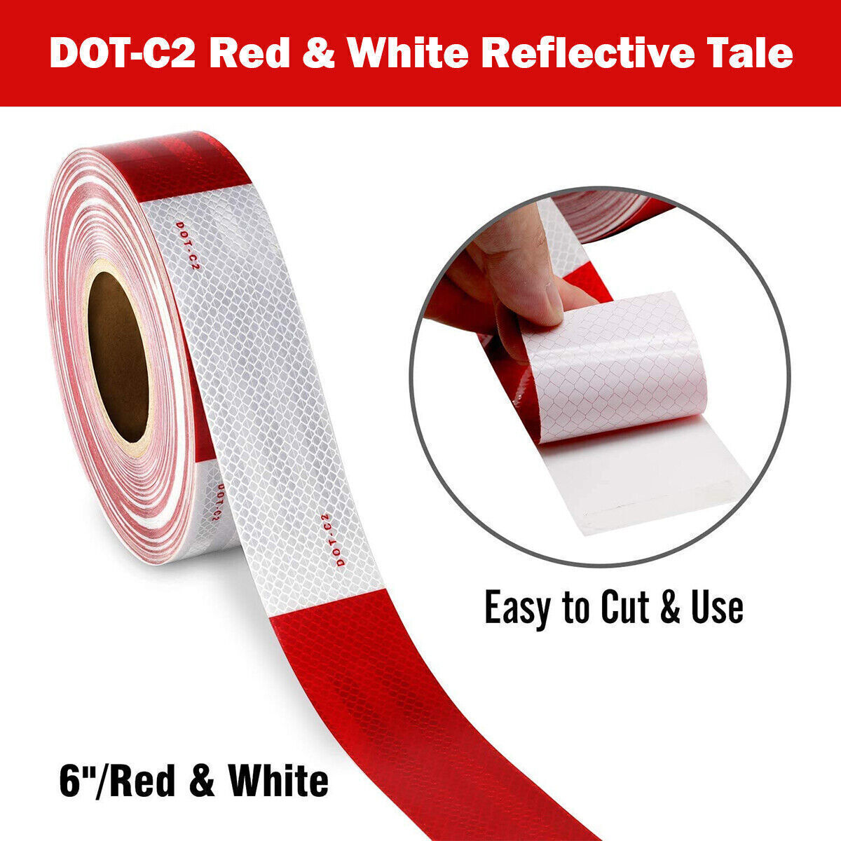 High Visible Auto Reflective Warning Tape Conspicuity Sign Safety Sticker Film