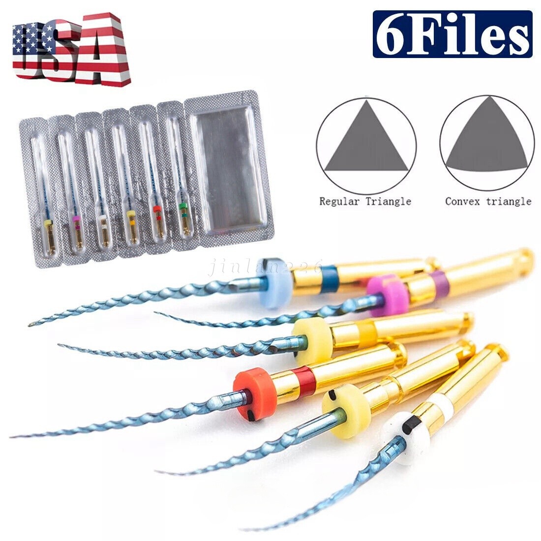 Dental Endodontic Rotary Taper Endo 6Pc Engine NITI Files 21/25/31MM