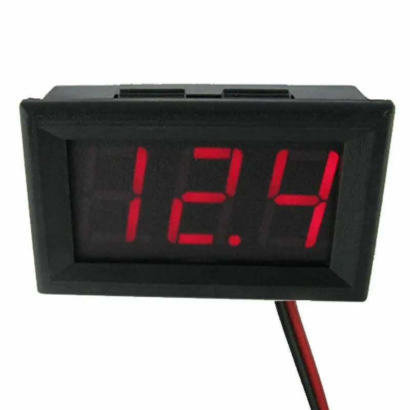 LED 12V ~ 24V Digital Display Voltmeter Car Motorcycle Voltage Gauge Panel Meter